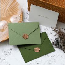 실링왁스 청첩장 초대장 결혼 답례품 포장스티커, 골드로즈