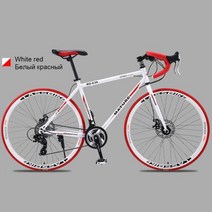 로드자전거 카본 MTB 산악 픽시 접이식 700C 알루미늄 로드 자전거 21 27 30 스피드 벤드 더블 디스크 브레이크 스포츠 학생용 용, white red+30