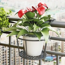 베란다 창틀 화분 걸이 걸이대 [발코니 아파트 배란다 난간 철제 철재 식물 화분고리], 단품