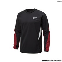 [국내배송] 미즈노 STRETCH KNIT PULLOVER 블랙 남여공용 커플 트레이닝복