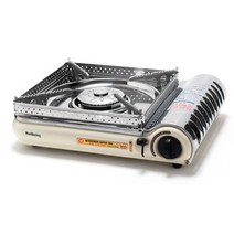 분리형 바람마개 야외용 가스버너 베이지 비상시 휴대용 가스렌지 여행 부르스타