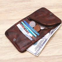 남자월렛 악어가죽 중년 아빠 수제 가죽 지갑 빈티지 핸드메이드 소가죽 숏 미니 카드 홀더 동전 포켓 돈 가방