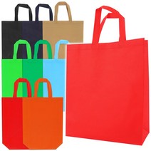 (인쇄가능)부직포가방 고급형 세로타입(가로)33cm x (세로)38cm x (폭)9cm, 레드