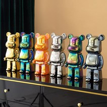 베어브릭 Bear brick-동상 선물용 액세서리 집들이 선물 침실 장식 거실 장식 인형 인테리어, 레드곰 높이 28CM