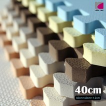 소리안나매트) 12mm 40cm 9장 파스텔 /놀이방/거실 퍼즐매트, 12mm(40cm) 옐로우