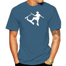 남자 T 셔츠 스턴트 스쿠터 재미 있은 tshirt면 탑 플러스 크기 티 넥 옷, 01 Men Azure blue_07 XXL