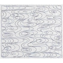 사시코 자수 호비라호비레 프린트천 - 유수 문양, 1개