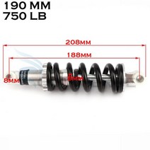 90MM 100MM 125MM 150MM 180MM 190MM 200MM 후면 서스펜션 충격 47cc 49CC 미니 모토 ATV 쿼드 전기 스쿠터 포켓 바이크, [14] 190MM(750LB)