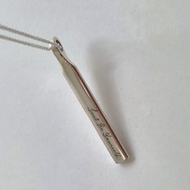 스틱목걸이 각인팬던트 실버925