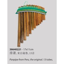 남미 PANPIPE PANFLUTE 페루 페루 팬 플루트 관악기 1 개, 13 tubes s
