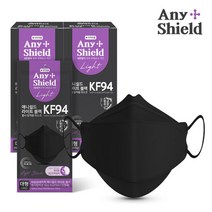 애니쉴드 써멀라이트 블랙 황사방역용마스크 KF94 대형 60개입, 단품, 단품