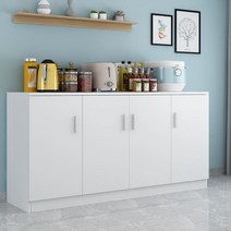 다용도 낮은 탕비장 휴게실 도어형 2단 책장 서랍장, 라이트 월너트색 100x80x40이중문