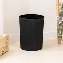 창신리빙 주름오픈 휴지통(대) 12L 블랙, 단품