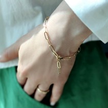 에버링 14K 금 팔찌 도톰한 데일리 사슬 체인_BNFC4201 Gold Bracelet Gift