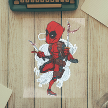 Deadpool 티셔츠 프린트 패치 의류, 333X