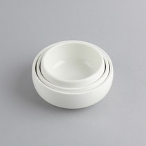 원형 탕기 3가지 사이즈 도자기 찬기 업소용그릇, 소(11.2cm)