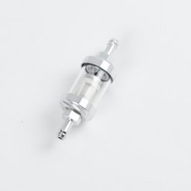 오토바이 에어 필터 판매 8mm/0.31 "CNC 알루미늄 합금 유리 오토바이 가스 연료 가솔린 오일 필터 모, 03 silver