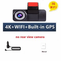 룸미러블랙박스 후방 카메라 자동차 4K 2160P 비디오 레코더 4인치 대시 캠 IPS 5G 와이파이이 나이트 G, 01M13G_01 128G