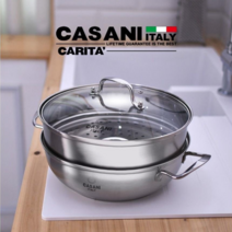 이태리 인덕션 스텐찜솥 찜기 2종 30cm