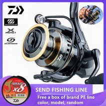 Daiwa 새로운 모든 금속 낚시 릴 15Kg 최대 드래그 파워 스피닝 휠 낚시 코일 얕은 스풀 모든 물에 적합, [01] Black, [07] 6000의 시리즈
