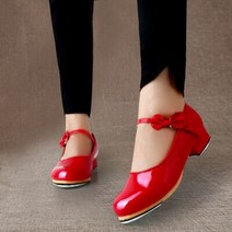 연습용 탭 댄스화 탭슈즈 여자 아동 여아 아동 아동용 블랙 소프트킵 나비, 07.34, 05.208 레드나비 탭댄스화
