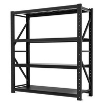 물류 창고 파렛트 랙 중량 적재대 앵글 선반 파레트, 상세이페이지 참고, 100X40X200 무광 블랙 5단 메인프레임