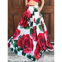 플라워 밴딩 여자 주름 롱 꽃무늬 스커트 Celmia 보헤미안 용 플로랄 프린트 봄 홀리데이 하이 웨이스트 a 라인 Jupes 캐주얼 루즈 파티 스프링