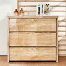 원스홈 나이스 광폭 900 3단 하이그로시 서랍장 / 빅와이드 왕서랍장 LPM, 올오크