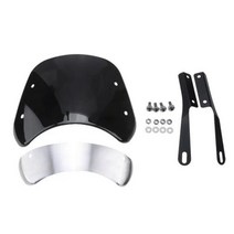 오토바이 부품 로얄 엔필드 유성 350 레트로 윈드 실드 스크린 방풍 디플렉터 커버, 실버