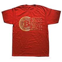 기념주화 비트코인선물 모형소품Bitcoin Shirt Cryptocurrency Miner BTC Crypto Design Punk Money Coin, 03 RED_01 XS