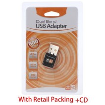 유심 라우터 이동식 와이파이 인터넷 에그 데이터 차량용 creacube usb wifi 어댑터 듀얼 밴드 2.4ghz + 5.8ghz 5g 600mbps 무선 네트워크 어댑터, 소매 포장으로