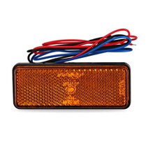 덤프트럭 트럭 중장비 화물차용품 12V 범용 자동차 바이크 오토바이 LED 반사판 후면 테일 브레이크 중지 경고 사이드 마커 라이트 SUV 트레일러 스쿠터용 1 개, [03] YELLOW