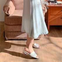 로즈블로썸 멜팅브라운 여성 데일리 토오픈 로우힐 뮬슬리퍼 9color (8249150)
