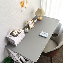 사무실 독서실 책상 매트 식탁보 겸용 방수 테이블보 거실 협탁 러너 홈인테리어 커버 집들이 선물, 90X75cm, F_은그레이 3.5mm