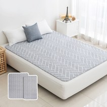 한일의료기 탄소 전기매트 카본 전자파없는 온열 매트 전기요, 차콜 블루, 싱글