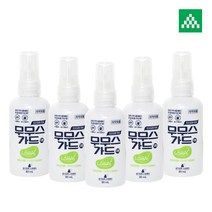 무무스가드 80ml / 친환경성분 이카리딘 7g / 모기 기피제 / 진드기 기피제 / 쯔쯔가무시증 예방용 / 해충 기피제 / 야생 진드기, 5개