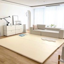 쁘띠메종 더블한판매트 솔리드 210X280cm, 양면 웜그레이