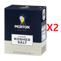 Morton Kosher Salt Coarse 몰튼 코셔 솔트 굵은 소금 1.36kg 2개