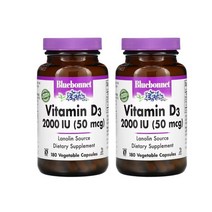 블루보넷 비타민D3 2000IU 라놀린 비타민디 콜레칼시페롤 180 베지캡슐, 1+1