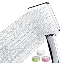 Newentor 2023 사각형 샤워헤드 6단모드 나노 버블 절수 샤워기 헤드, 실버+절수 밸브