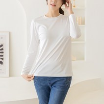 [디얼마미] 부들 스판 티셔츠 미시옷 빅사이즈 엄마옷 중년 여성 마담
