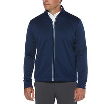 Callaway 남성용 골프 전체 지퍼 긴소매 와플 니트 플리스 재킷 그레이 L, Small