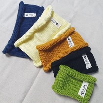 아토즈 핸드메이드 뜨개 강아지 고양이 넥워머 니트 목도리 목폴라, L, 블랙