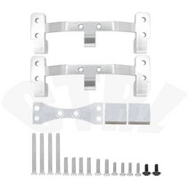 직류전동기 스테퍼모터 모터 콘트롤러 금속 타이로드베이스 및 축 방향 위로 서보 브래킷 마운트 1/16 WPL C14 C24 MN D90 D91 MN99S 1/12 RC 자동차 트럭, MN silver C