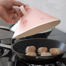 폴트 프라이 커버 종이 후라이팬 덮개 팬캡, 30매 핑크