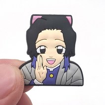 강아지 크록스 신발 일본 애니메이션 DIY 구두 참 만화 캐릭터 PVC 액세서리 악어 나막신 샌들 장식 버클 핀 어린이 선물 1 개, 한개옵션1, [06] 6