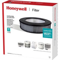 Honeywell HRF-F1 범용 35.6cm(14인치) 공기 청정기 교체 HEPA 필터 F 1팩 화이트 - 공기 중 알레르기 유발 항원 공기 필터는 산불/연기 꽃가루 애