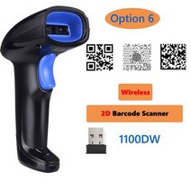 무선바코드리더기 qr스캐너 QR Wirelress 2.4G 바코드 스캐너 유선 USB 1D/2D QR 리더 PDF417 I, 08 2D Wirelss