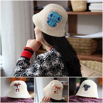 버킷햇 예쁜 캐릭터 자수 벙거지 모자 친구 생일 선물 만들기 수작업 DIY, 나무늘보