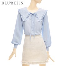 [블루레이스] 플랫카라리본넥블라우스_BI3S1BL5011